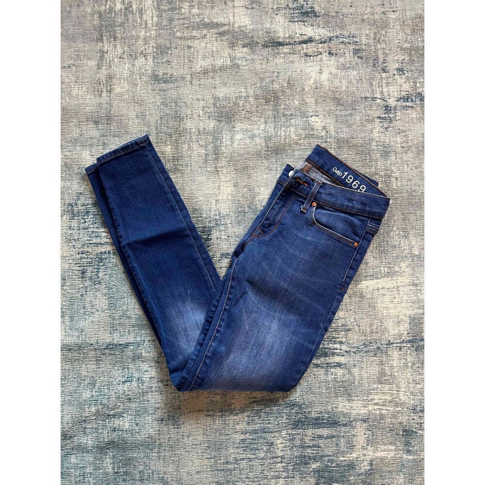 Gap 1969 Faded Medium Blue Denim Leggings Jeggings 26R